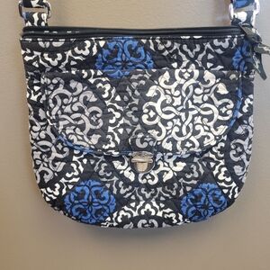 Vera Bradley Crossbody bag in the retired C Black and Blue Patterned Women's Bag